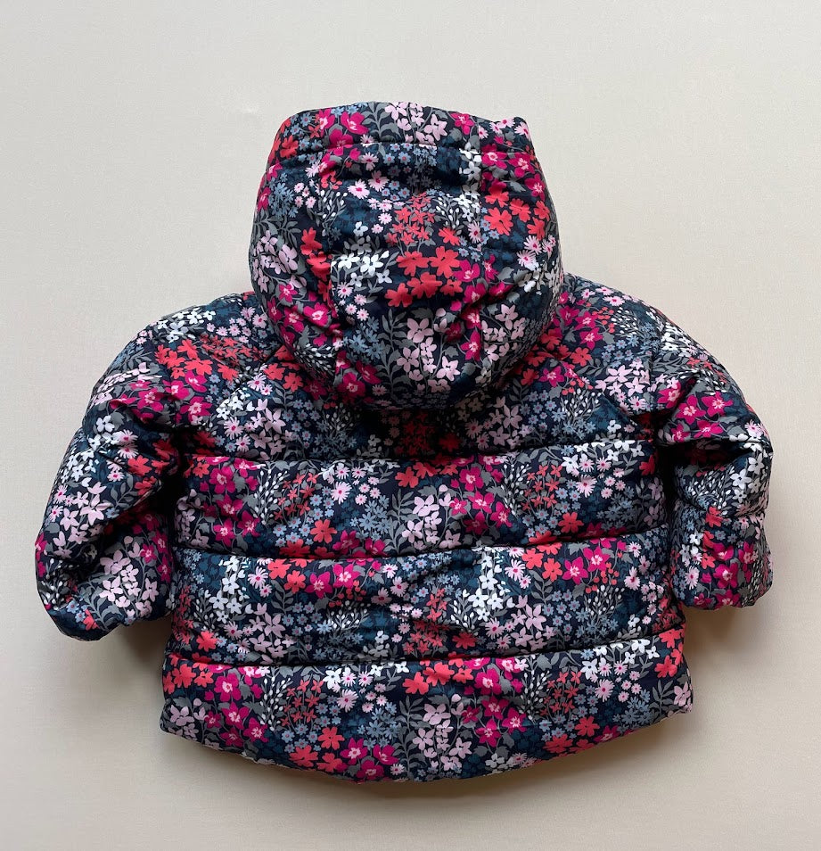 Floral Ruffle Puffer Jacket
