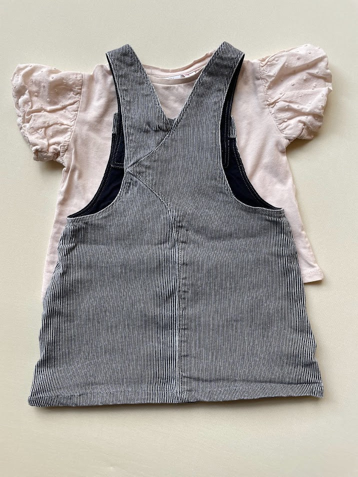 Denim Striped Jumper Dress