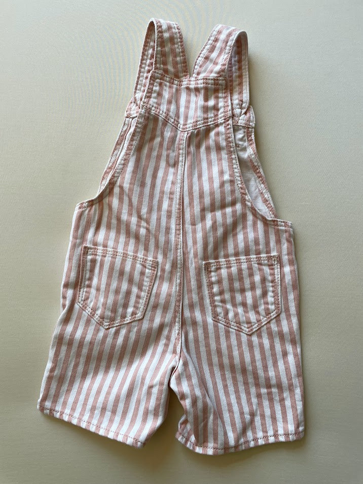 Knotted Striped Overalls