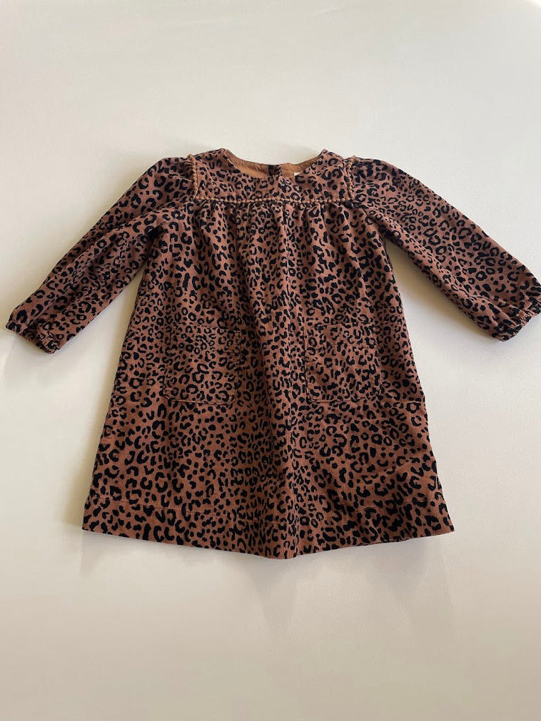 Corduroy Leopard Dress
