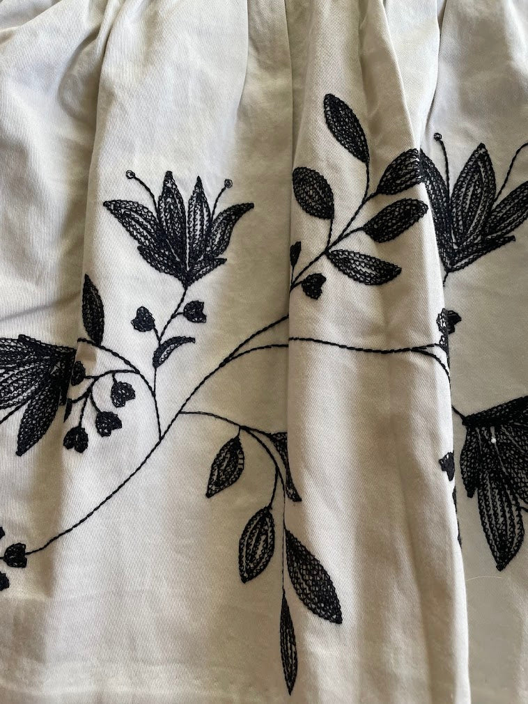 Sateen embroidered Dress