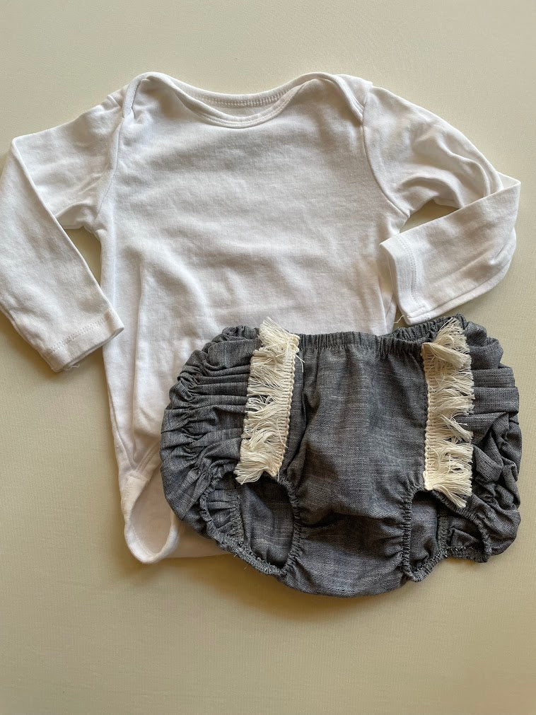 Denim Fringe Bloomers