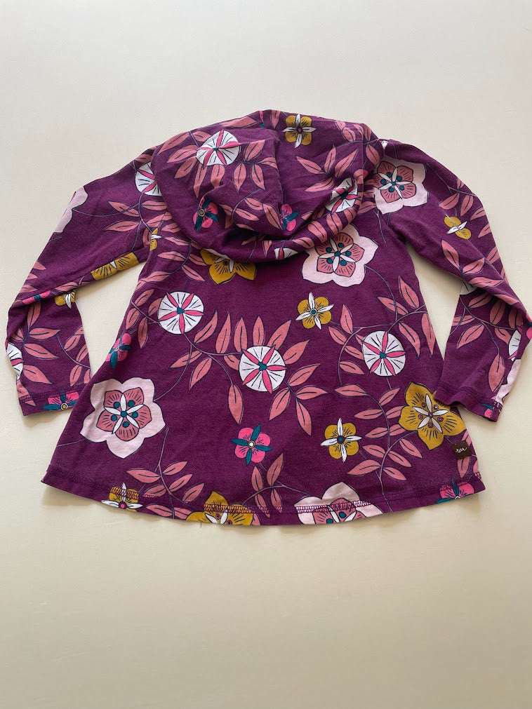 Flared Hooded Floral Longsleeve