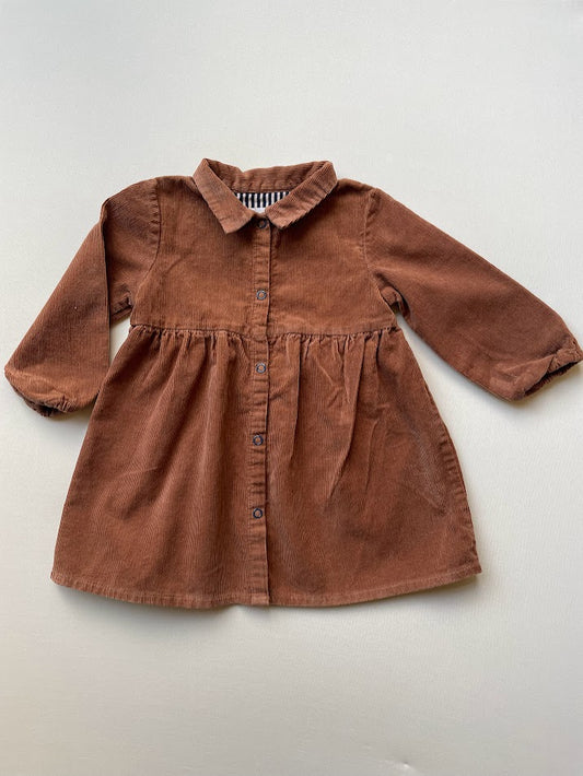 Corduroy Snap Front Dress