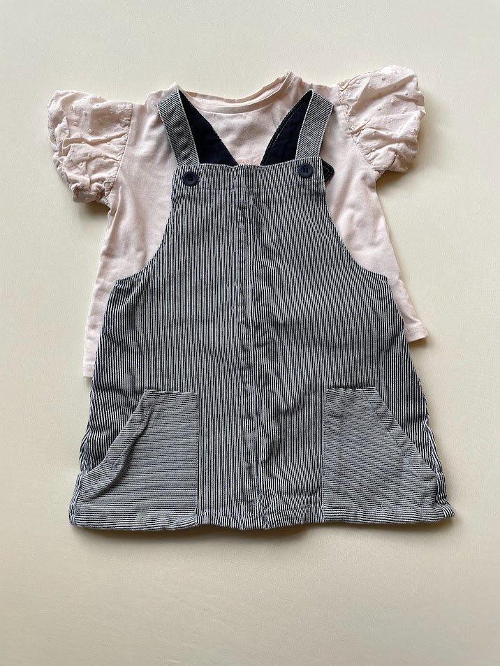 Denim Striped Jumper Dress