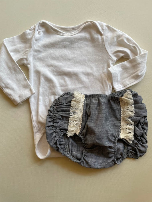 Denim Fringe Bloomers