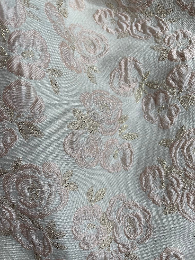 Faux fur trimmed sateen dress