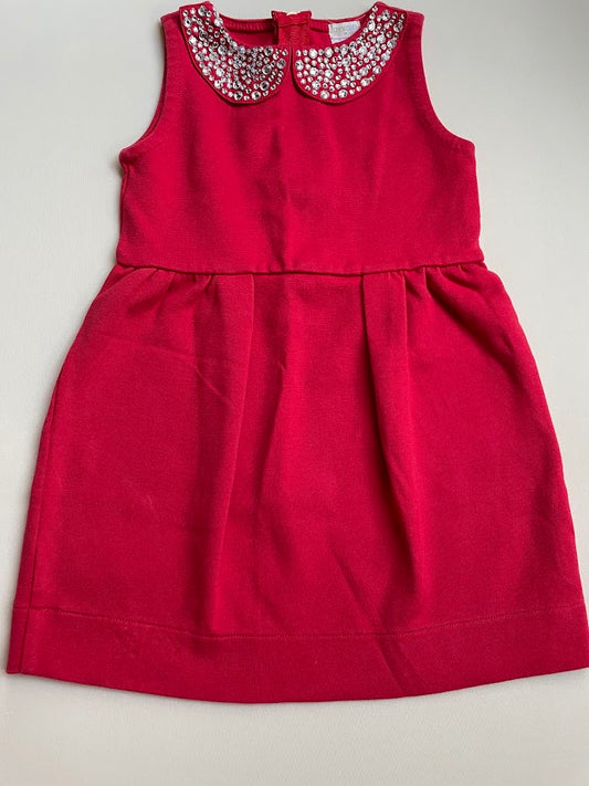 Bejeweled collar dress