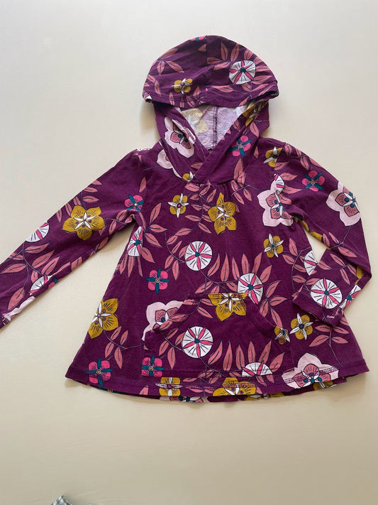 Flared Hooded Floral Longsleeve
